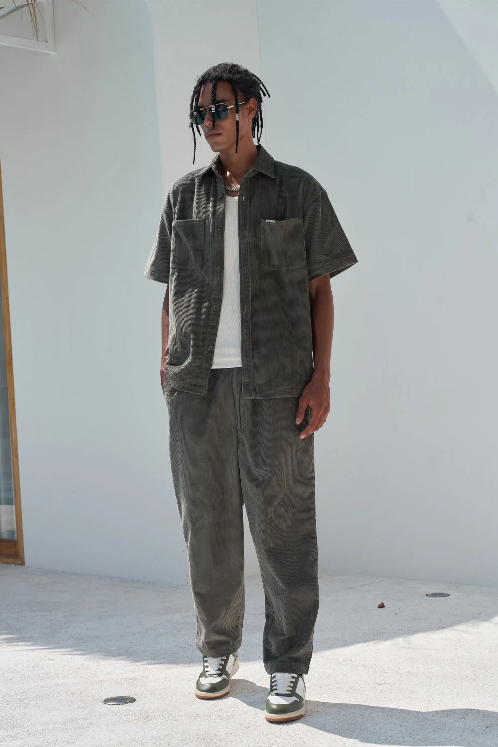 Olive Corduroy Pants - Image 2
