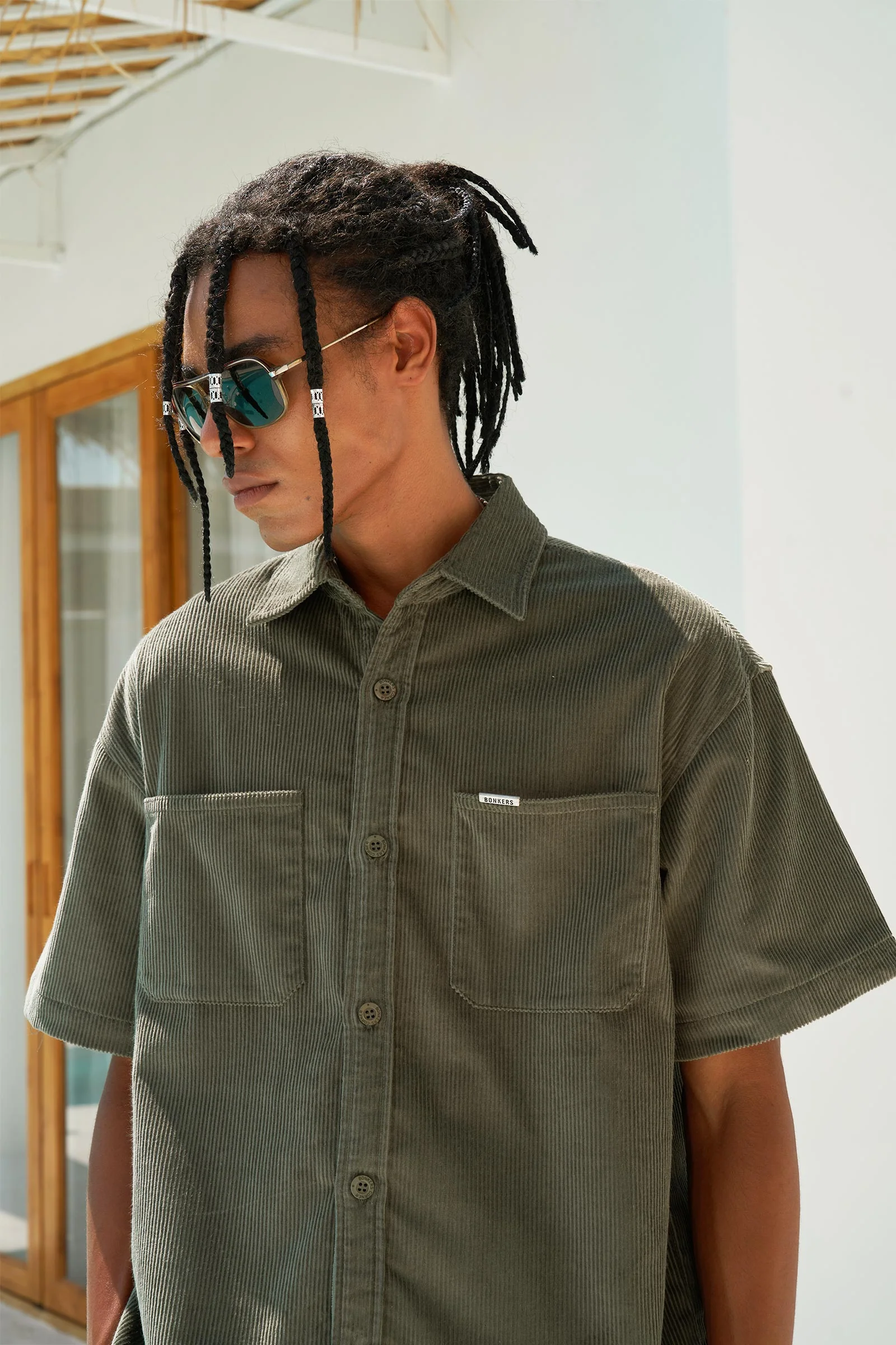 Olive Corduroy Shirt - Image 4