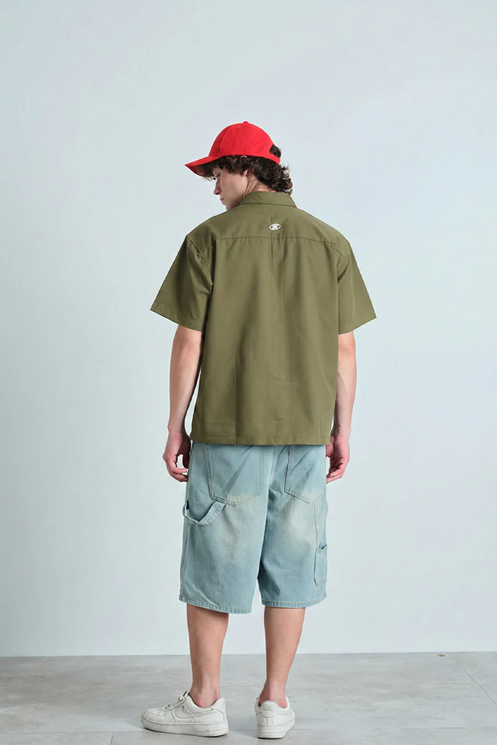 Olive Oversized Utility Shirt - Image 6