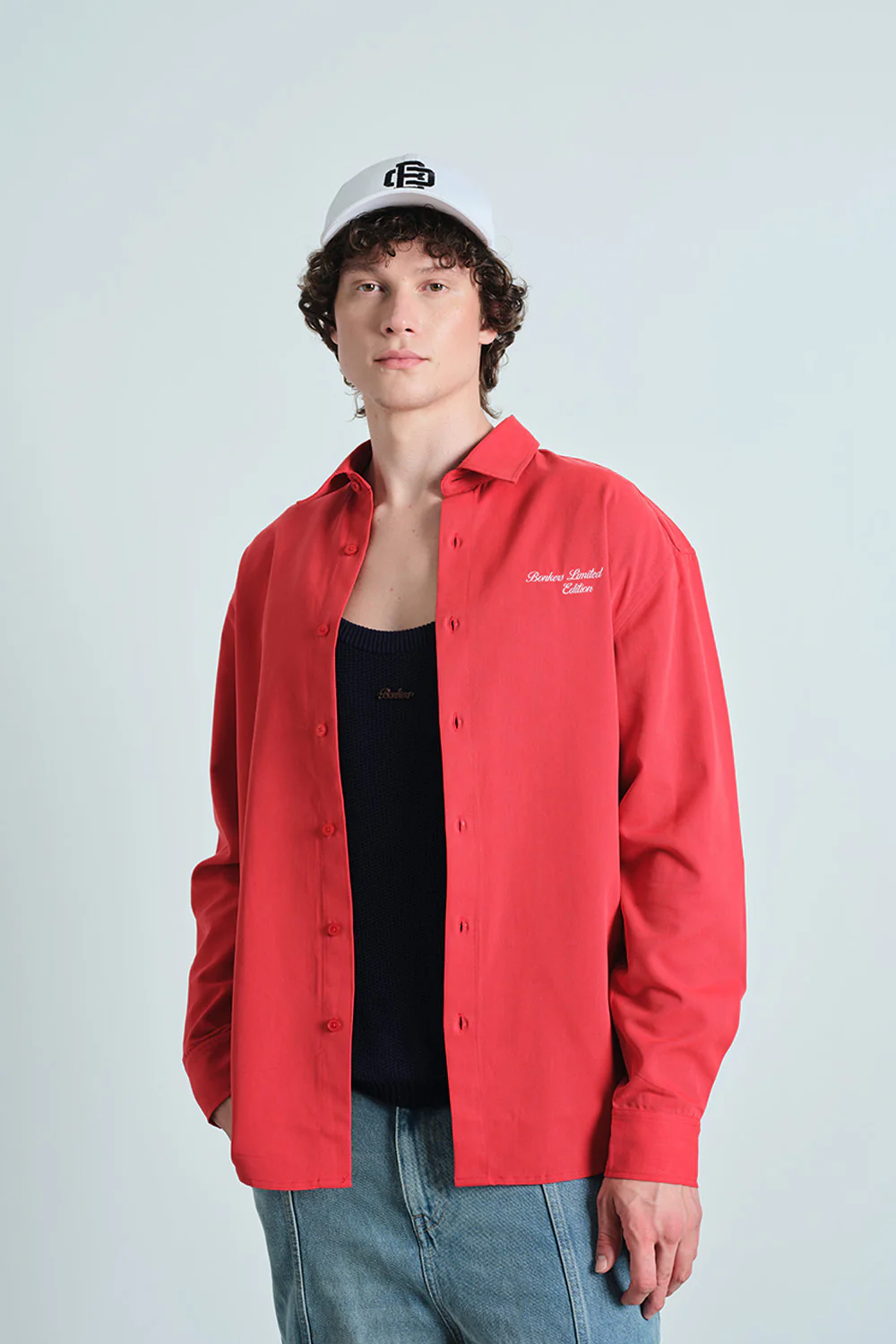 Oversized Classic Red Full Sleeve Shirt - Image 2
