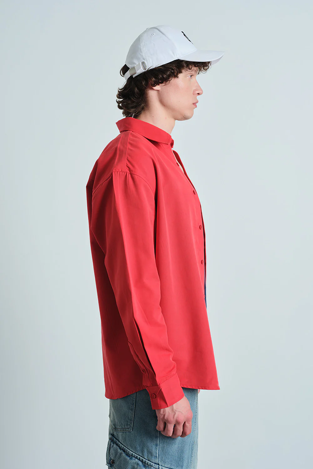 Oversized Classic Red Full Sleeve Shirt - Image 4
