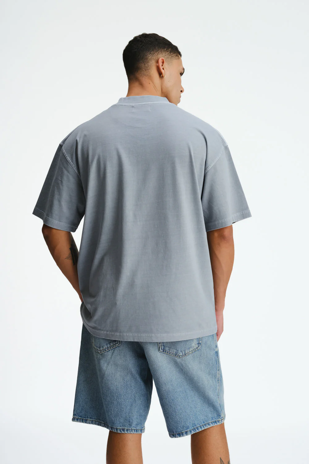 Pastel Blue Heavyweight Faded T-shirt - Image 6