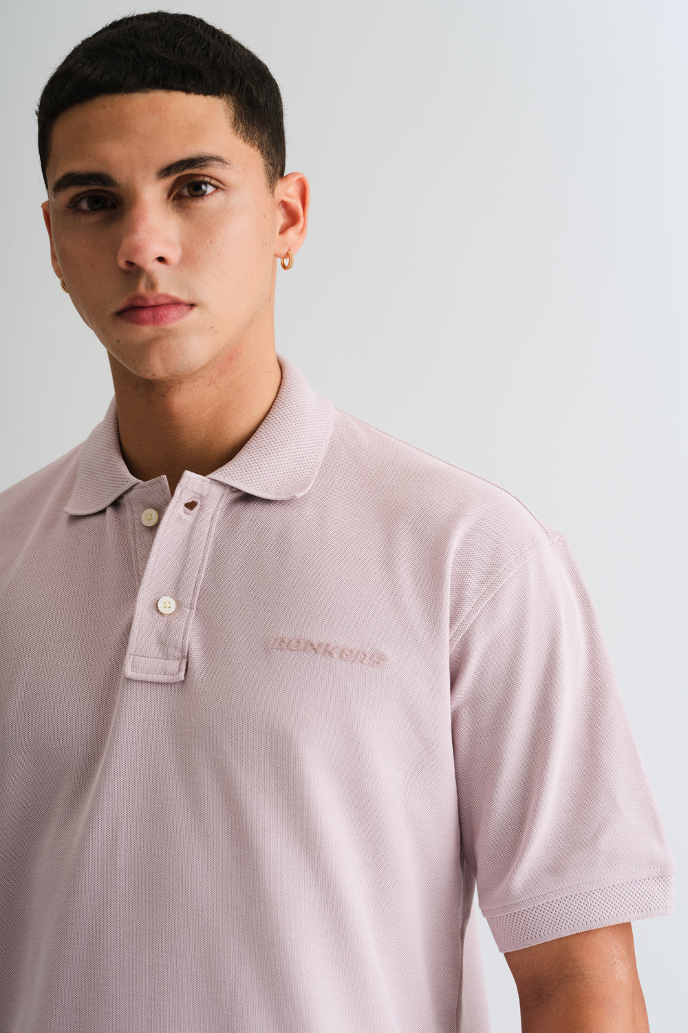 Pastel Lilac Signature Jacquard Collar Premium Polo - Image 2