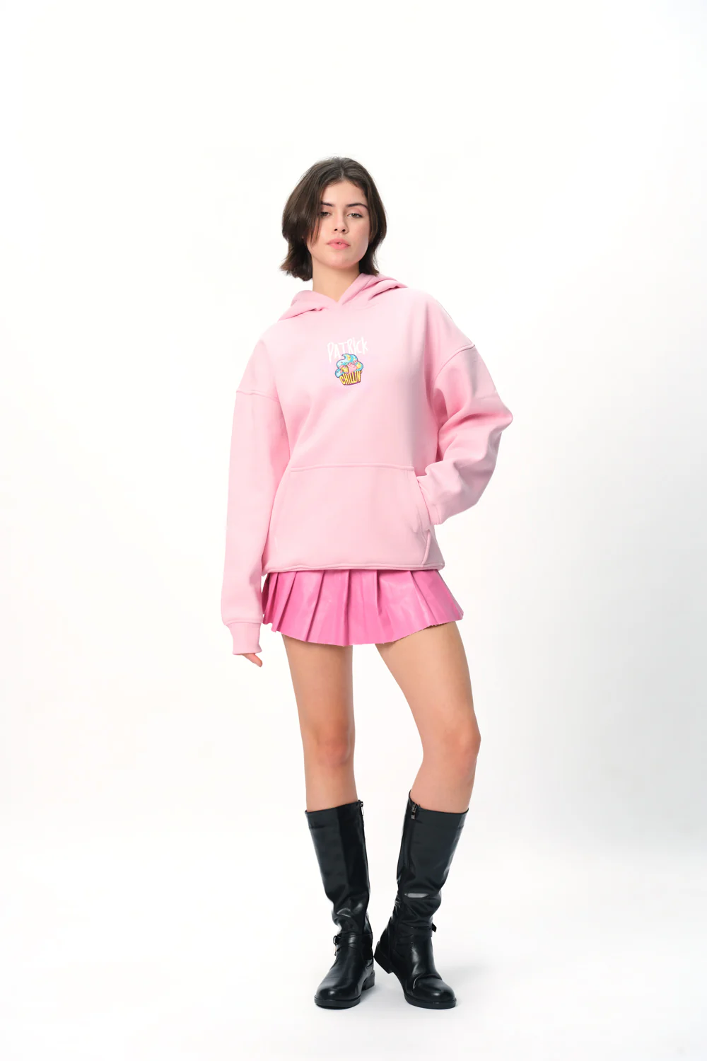 Patrick Cupcake Pink Hoodie - Image 5