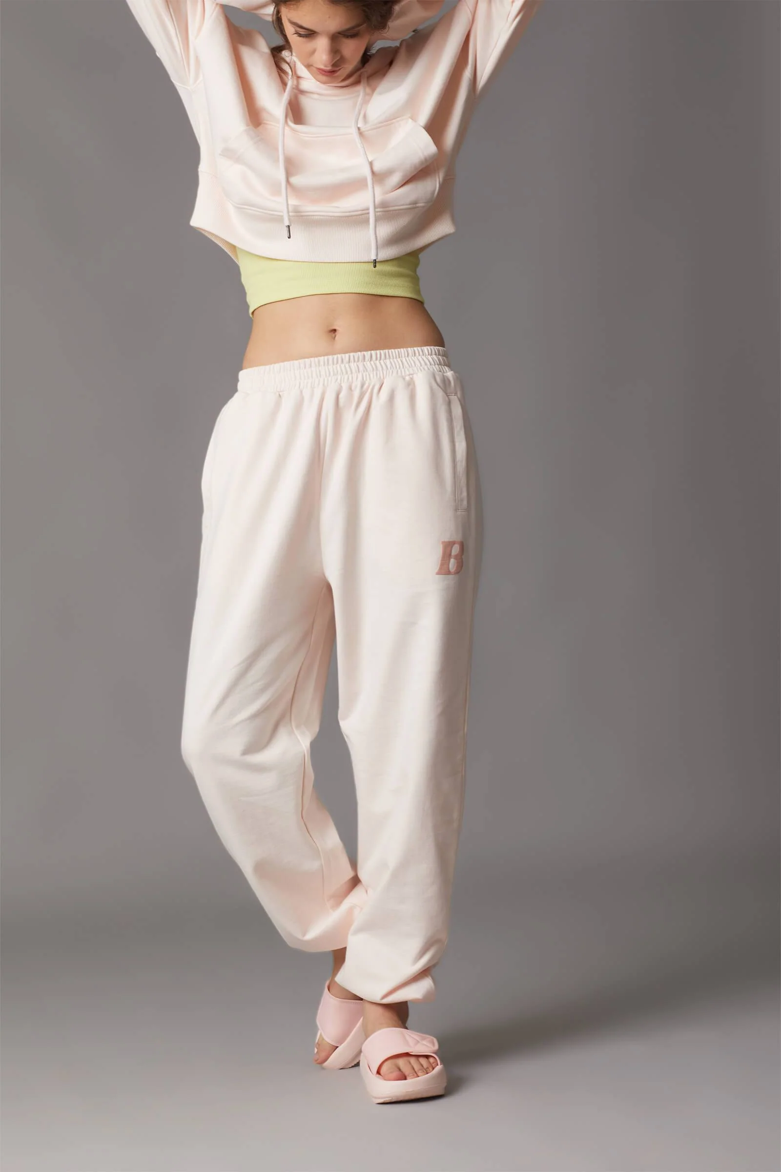 Pink B logo Joggers (Fleece) - Image 3