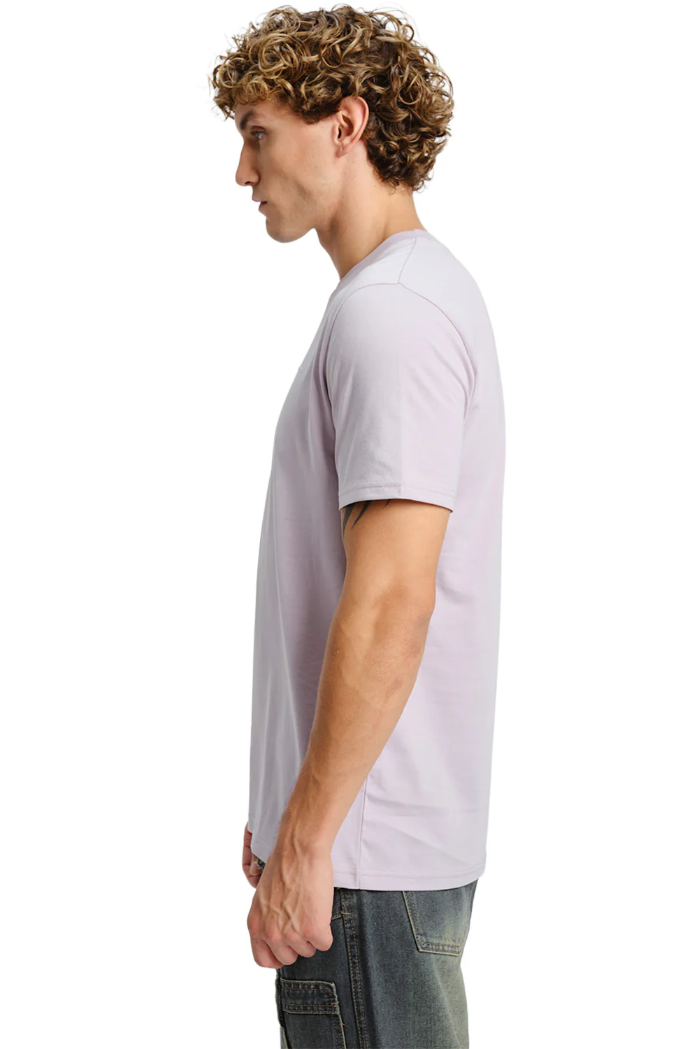 Powder Lilac Supima Regular Fit T-shirt - Image 10
