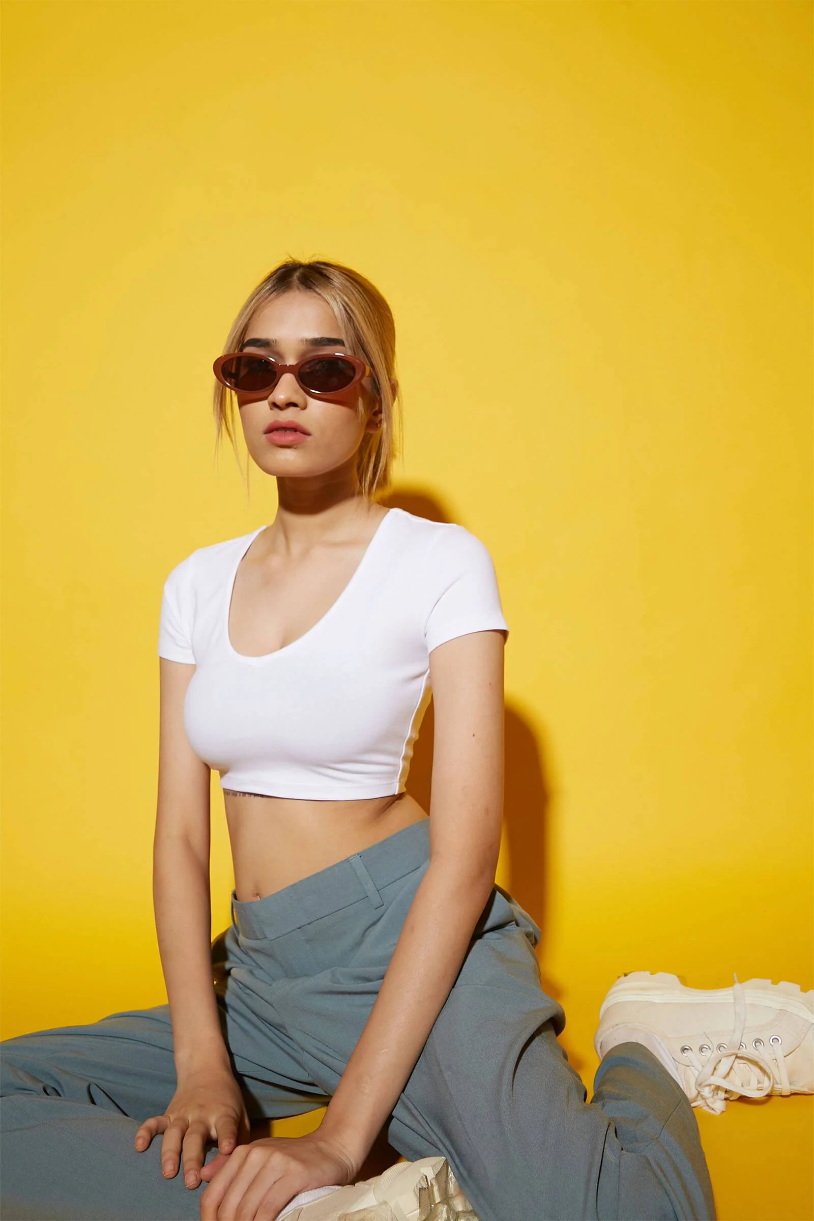 Powder White Baby Tee - Image 3