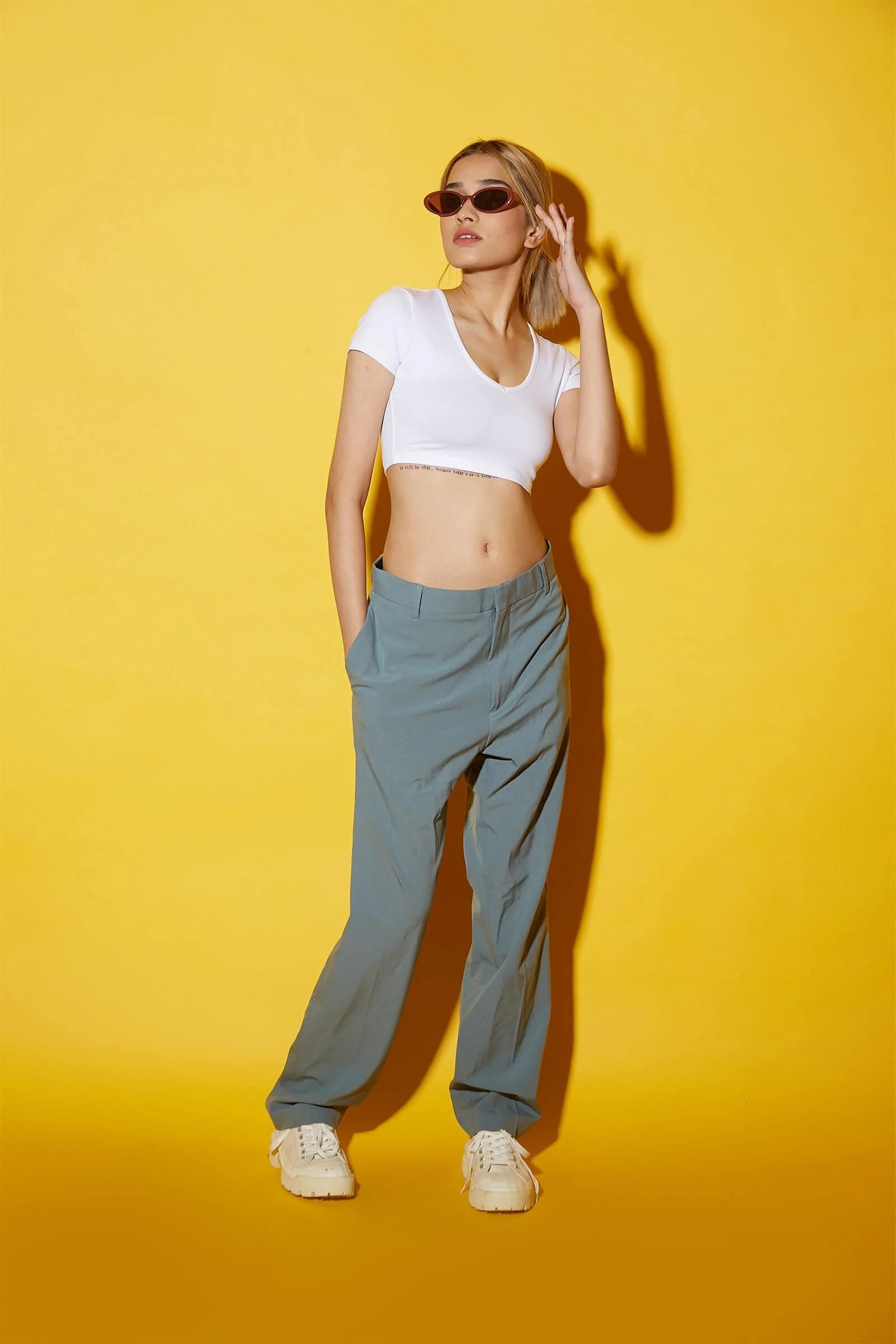 Powder White Baby Tee - Image 5