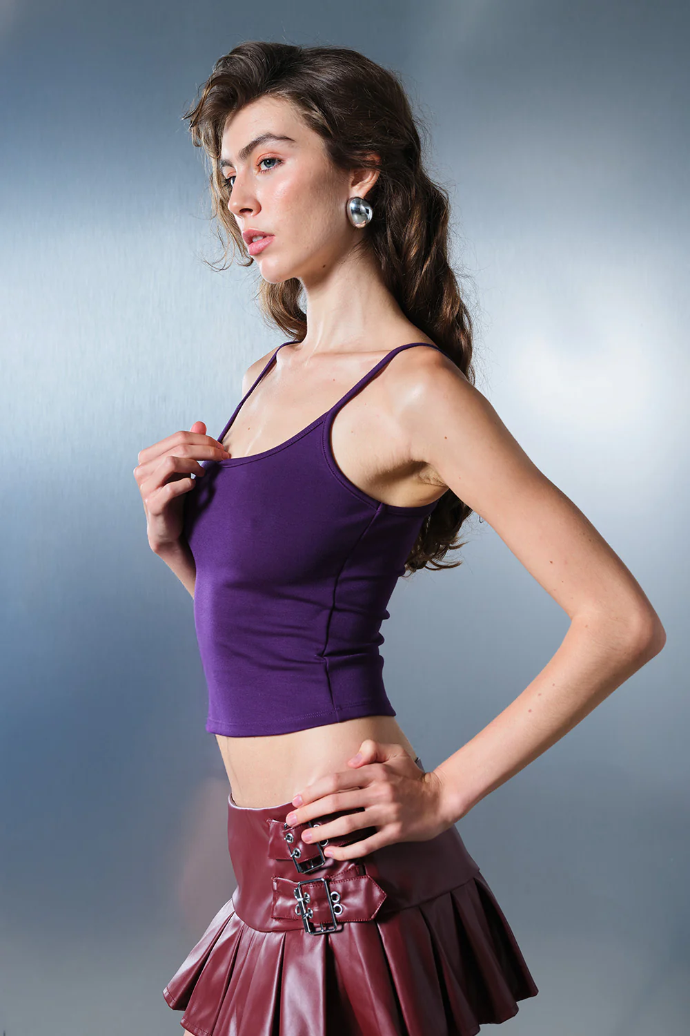 Purple Modal Strappy Top - Image 4