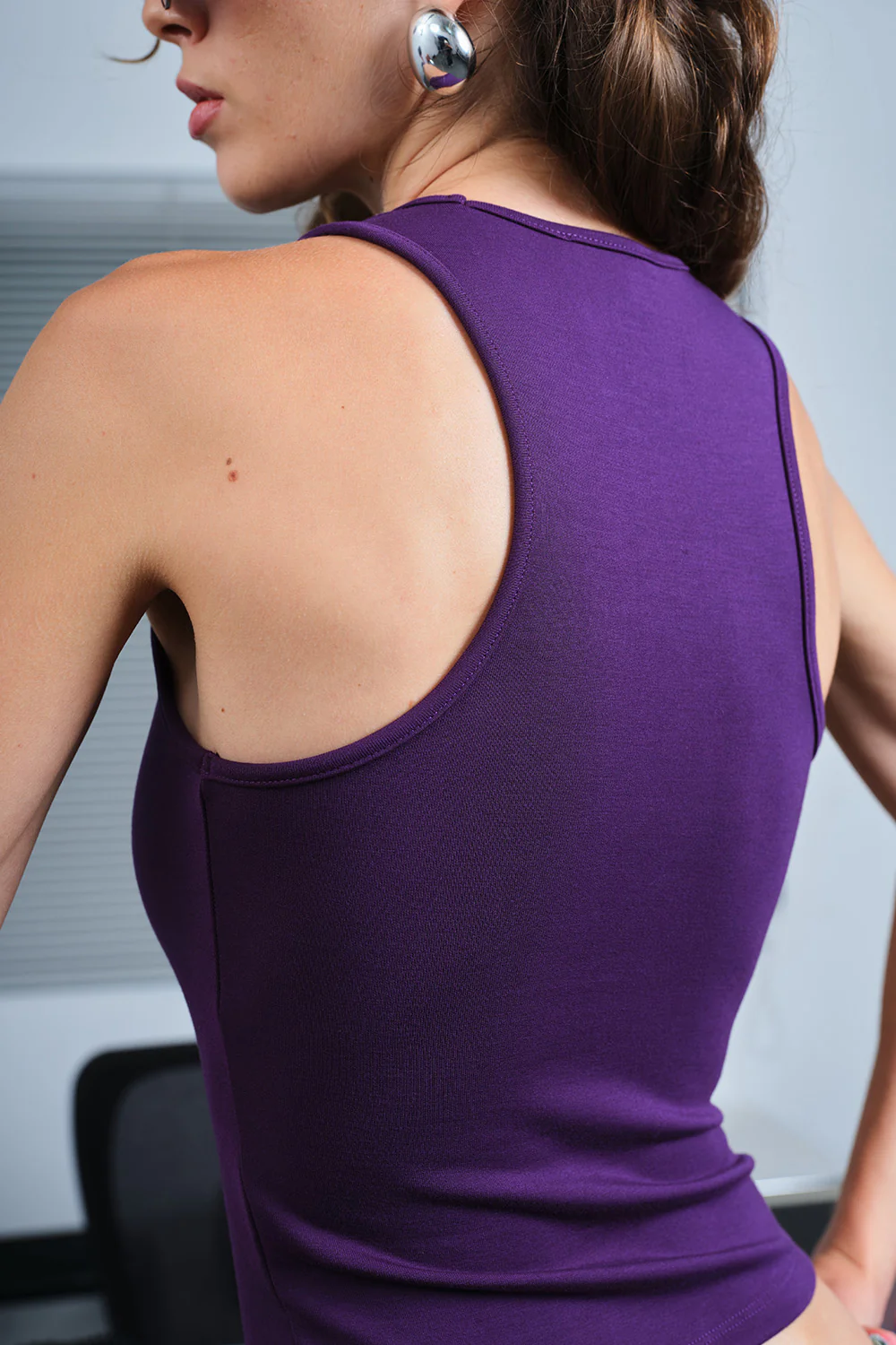 Purple Square Neck Tank - Image 7