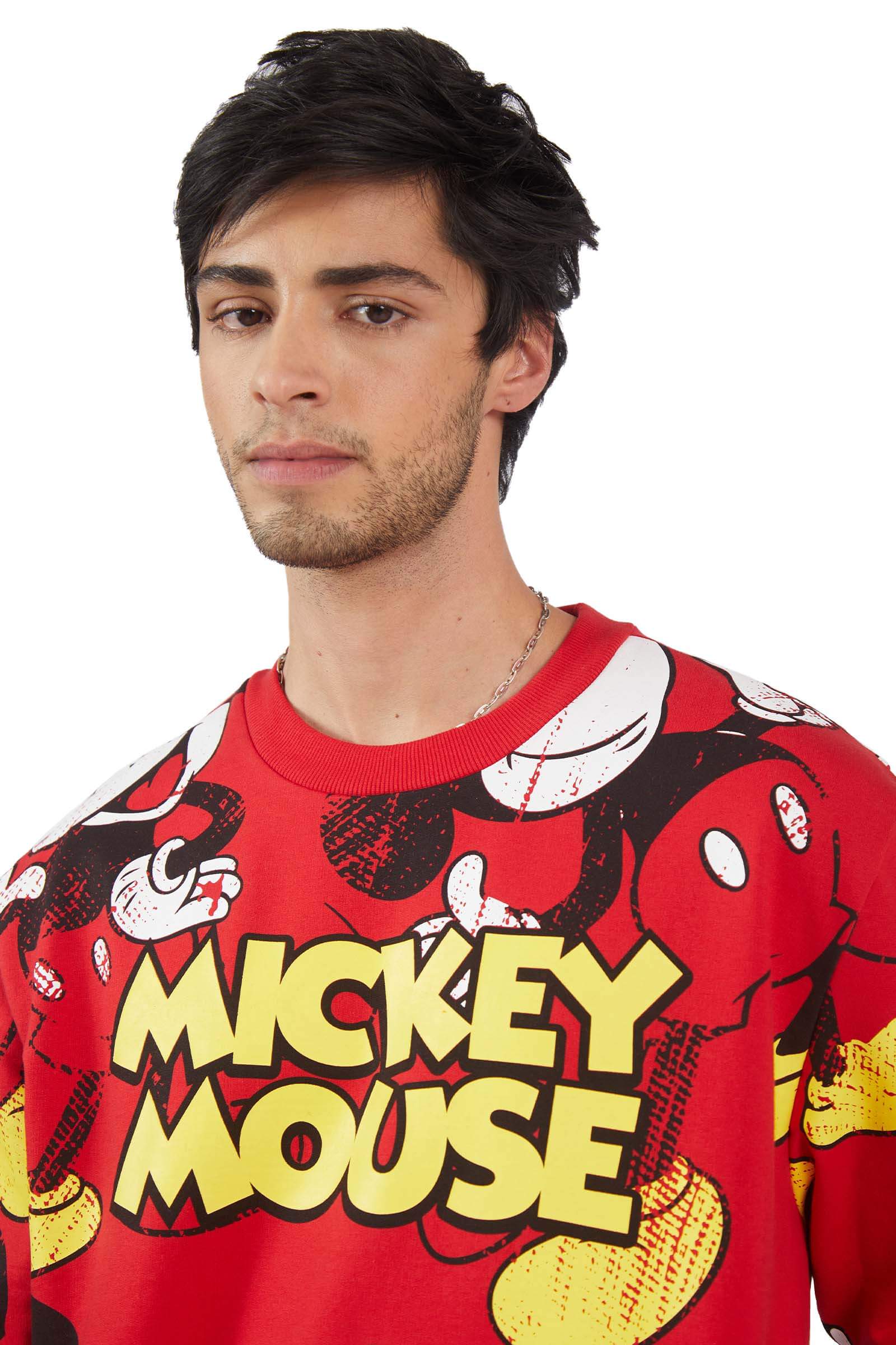Red Mickey Mouse Oversized Sweatshirt - Image 3