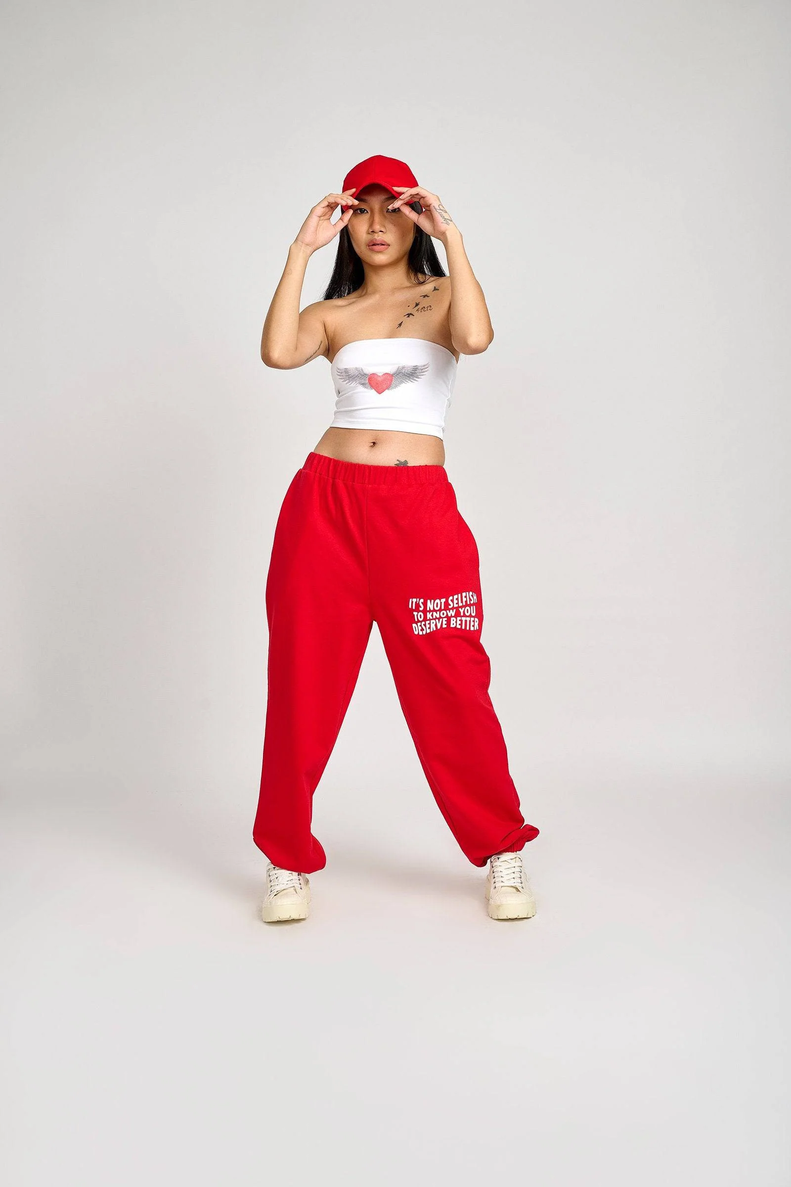 Red Self Love Joggers - Image 3