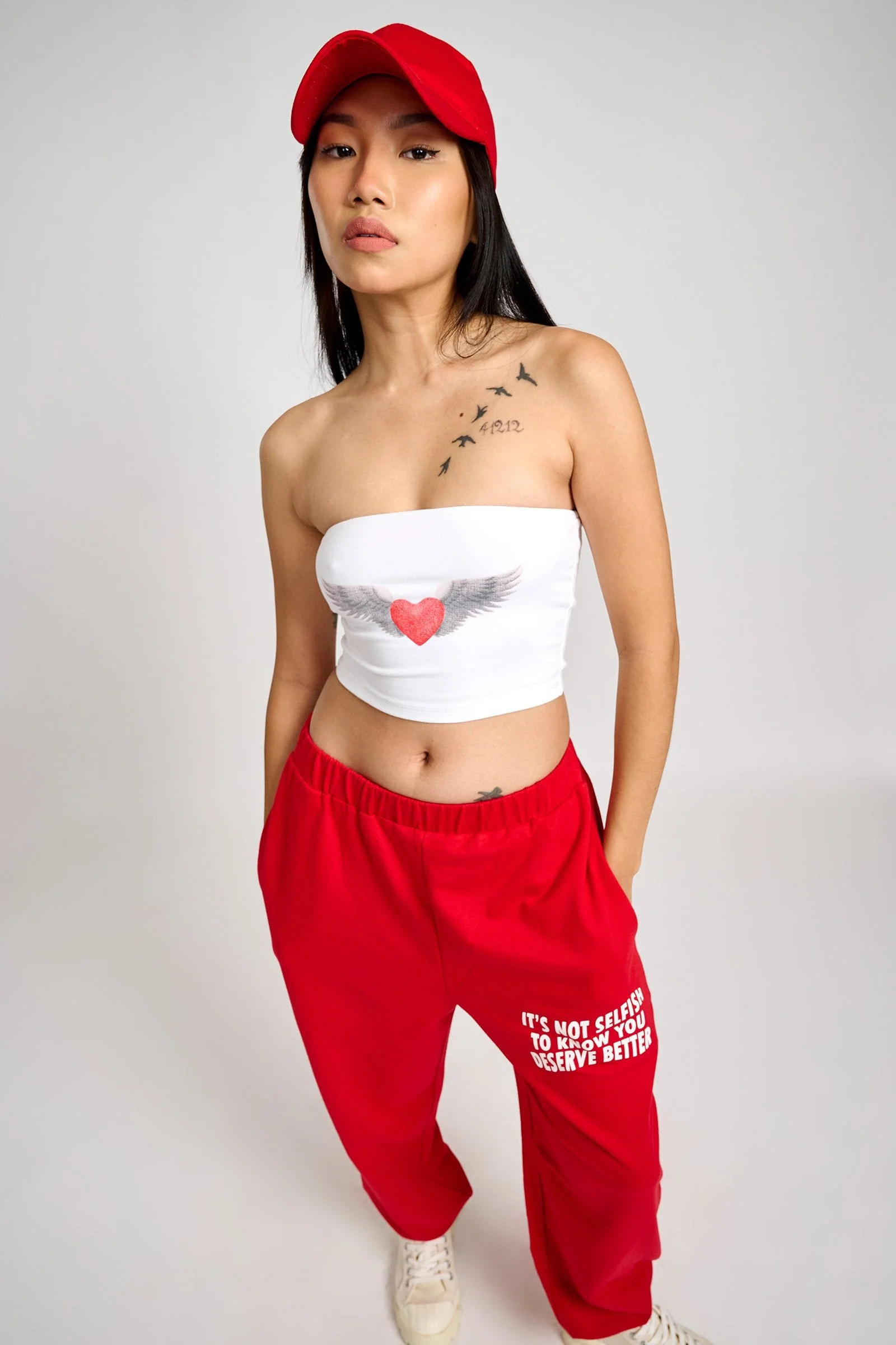 Red Self Love Joggers - Image 5
