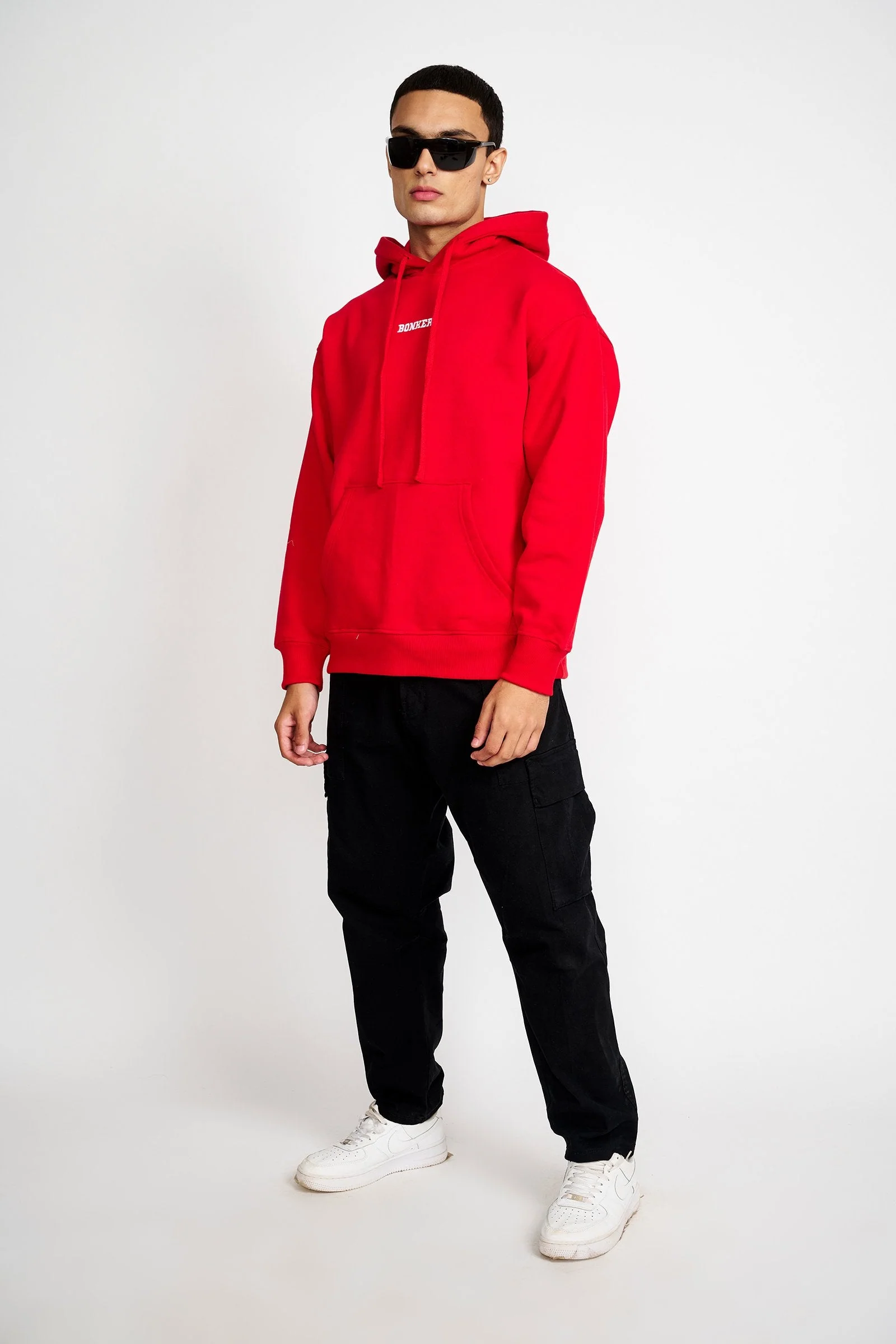 Red Signature Oversized Heavyweight Hoodie (Fleece) - Image 4