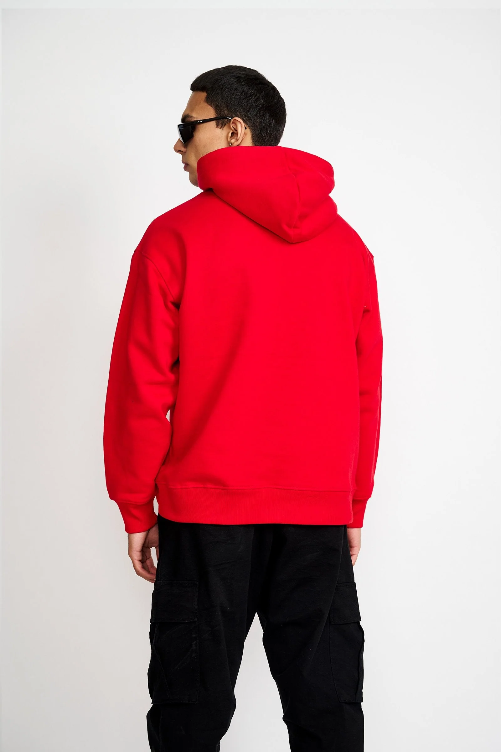 Red Signature Oversized Heavyweight Hoodie (Fleece) - Image 8