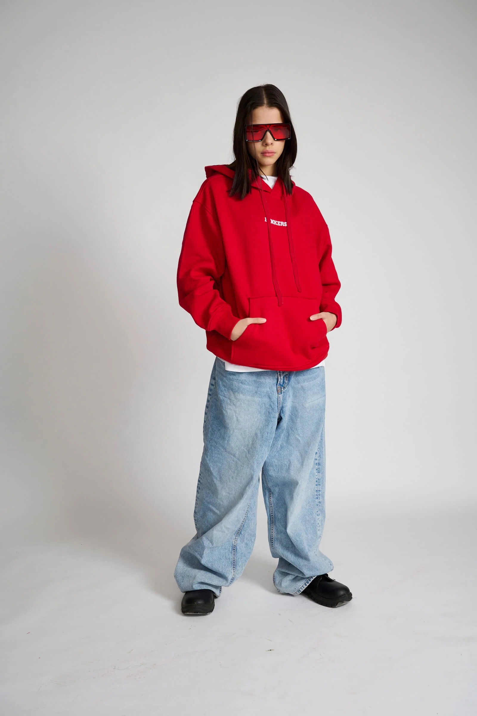 Red Signature Oversized Heavyweight Hoodie (Fleece) - Image 4