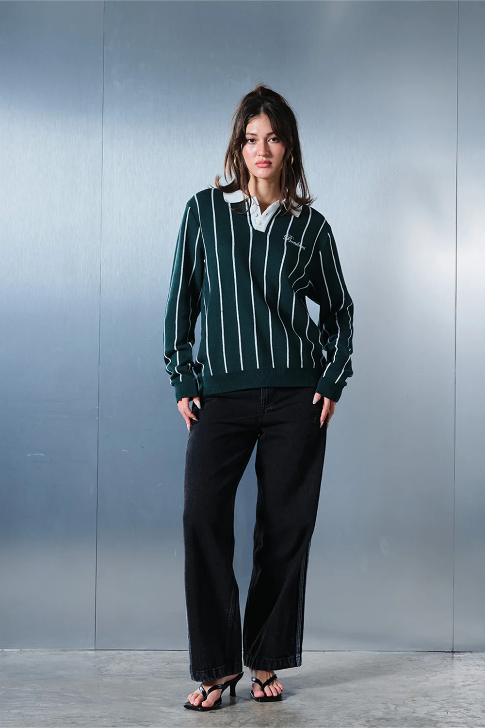 Retro Emerald Full Sleeved Polo - Image 6
