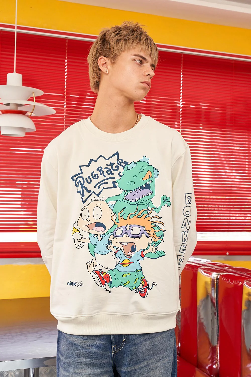Rugrats Dinosaur Off White Sweatshirt - Image 7