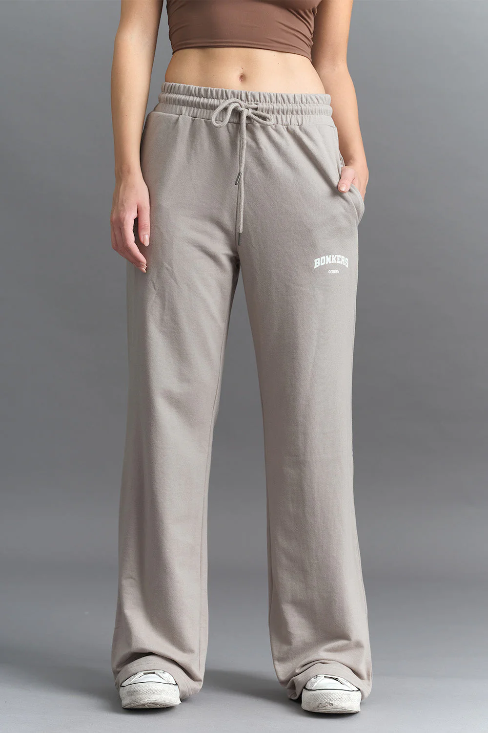 Sand Beige Wide-Leg Sweatpants - Image 3