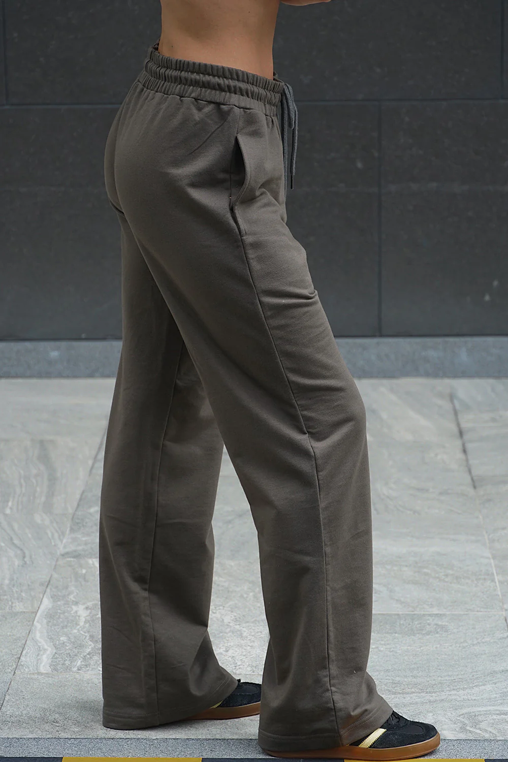 Shadow Olive Wide-Leg Sweatpants - Image 6