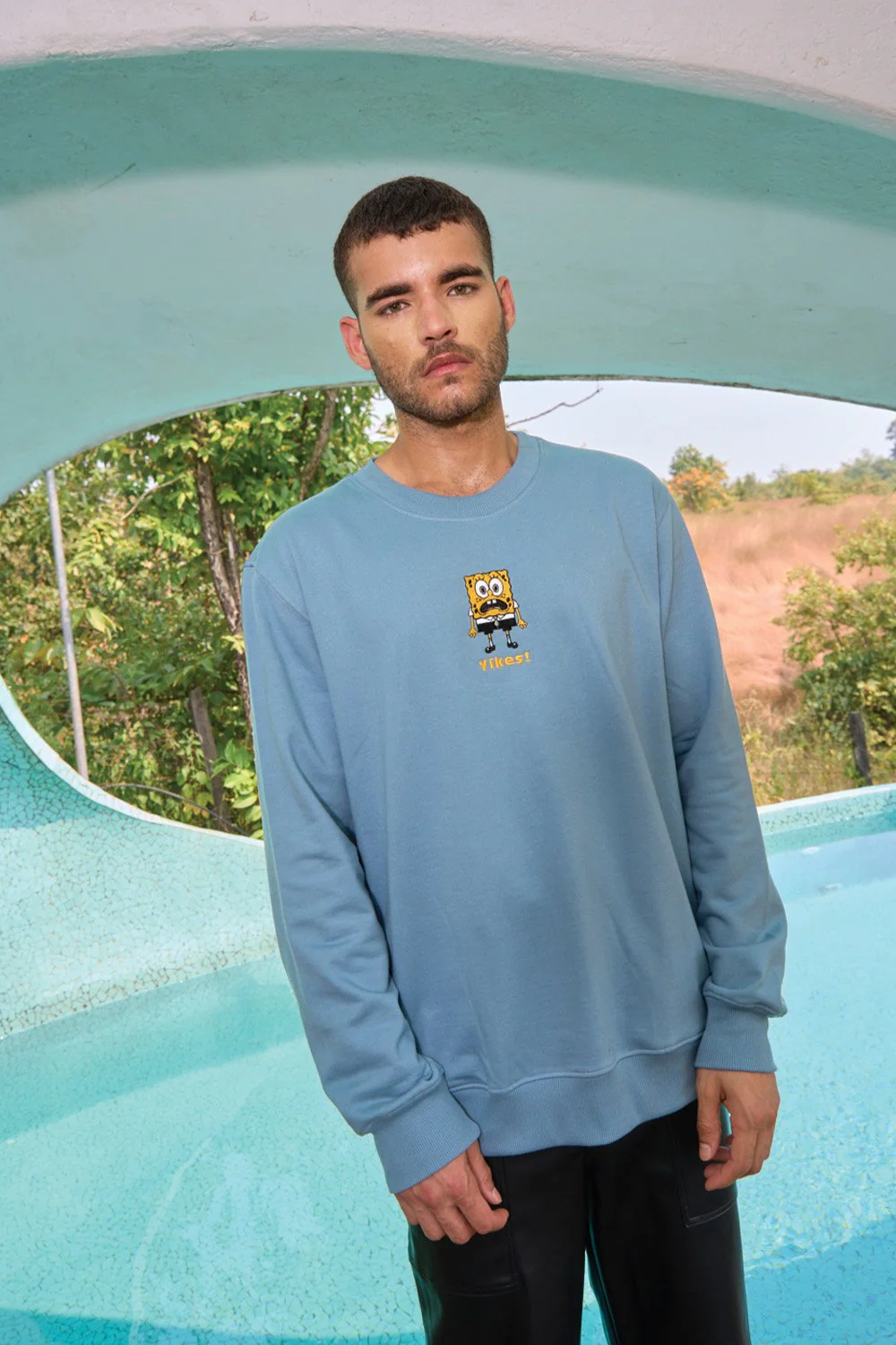 Shaken SpongeBob Oversized Sweatshirt - Image 2