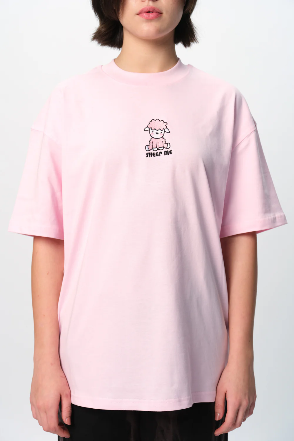Sheep Me Embroidered Premium Oversized T-shirt - Image 5
