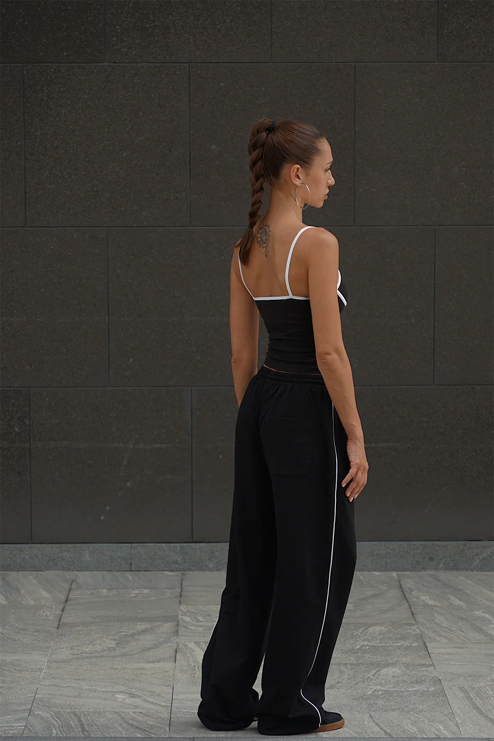 Side Stripe Wide Leg Joggers - Image 4