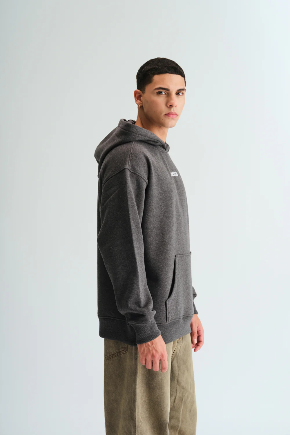Signature Dark Grey Melange Hoodie - Image 13
