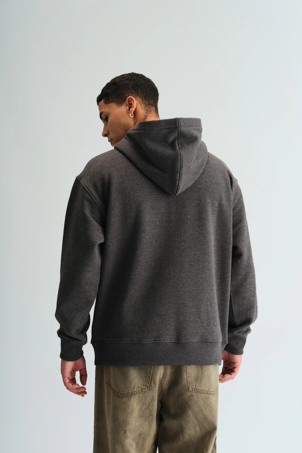 Signature Dark Grey Melange Hoodie - Image 15
