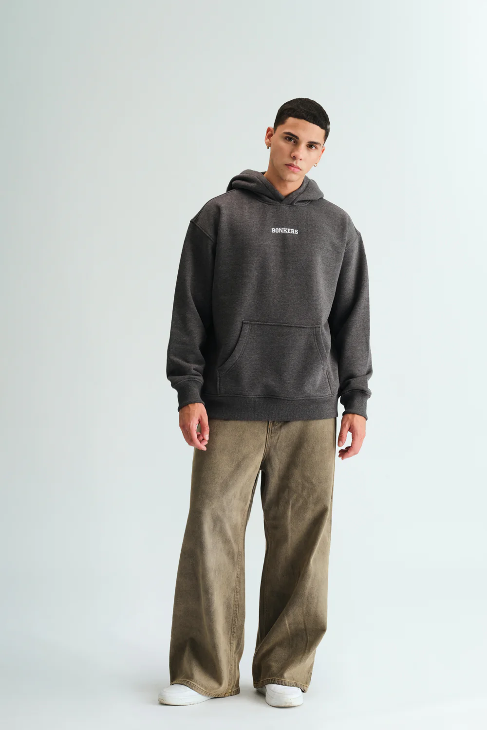 Signature Dark Grey Melange Hoodie - Image 6
