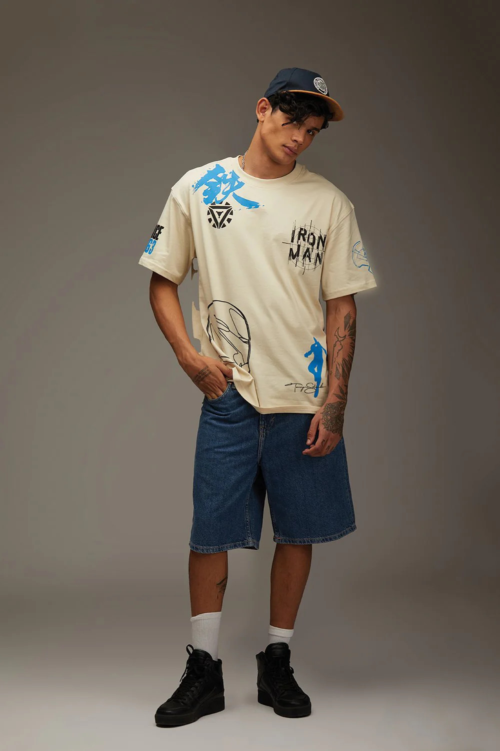 Signature Iron Man Oversized T-shirt