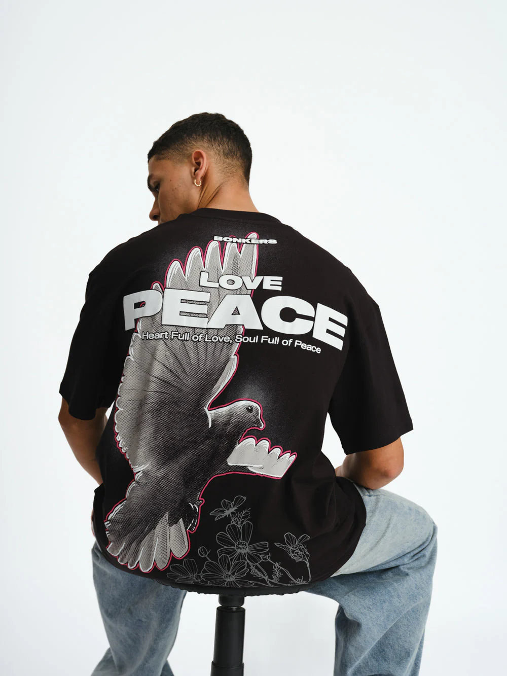 Signature Love And Peace Premium Oversized T-shirt - Image 4