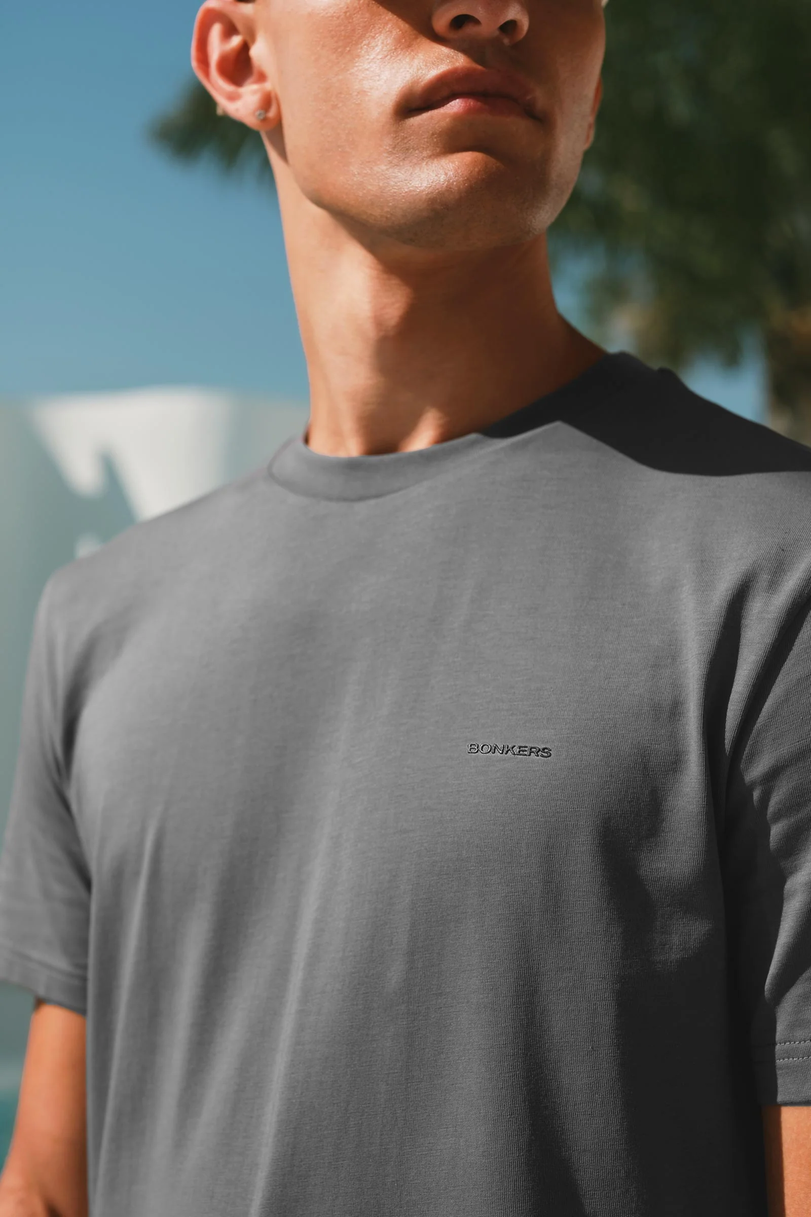 Slate Grey 100% Supima Cotton Relaxed Fit T-shirt - Image 5