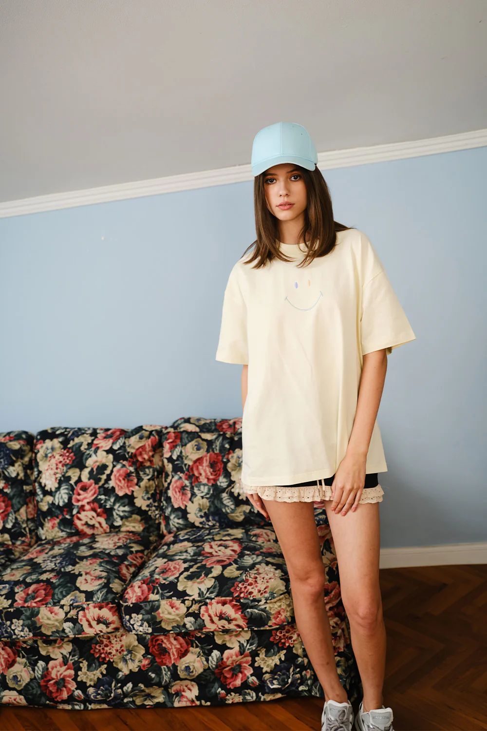 Smiley Embroidered Oversized T-shirt - Image 7