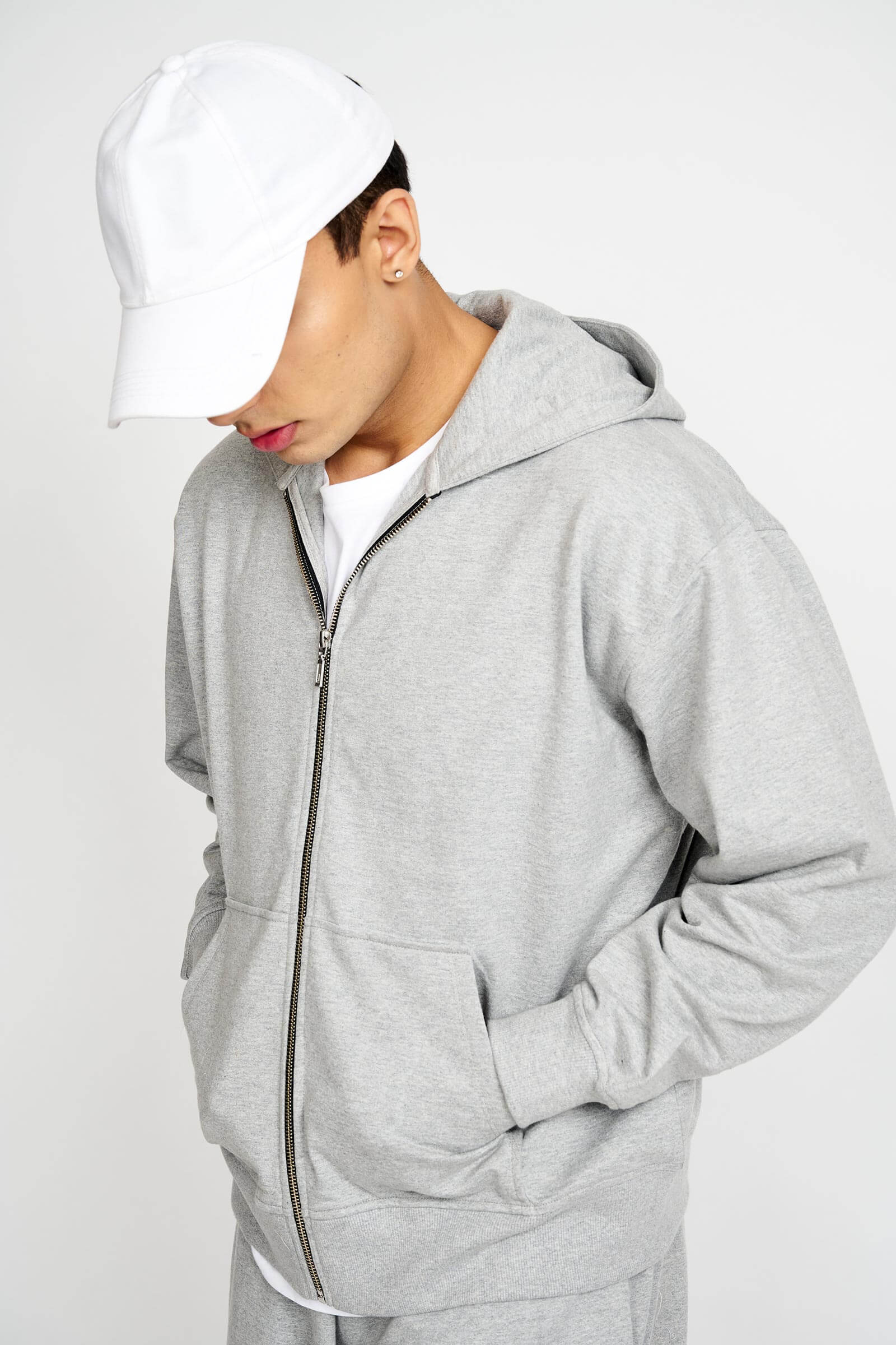 Smokey Grey Melange Zipper - Image 3