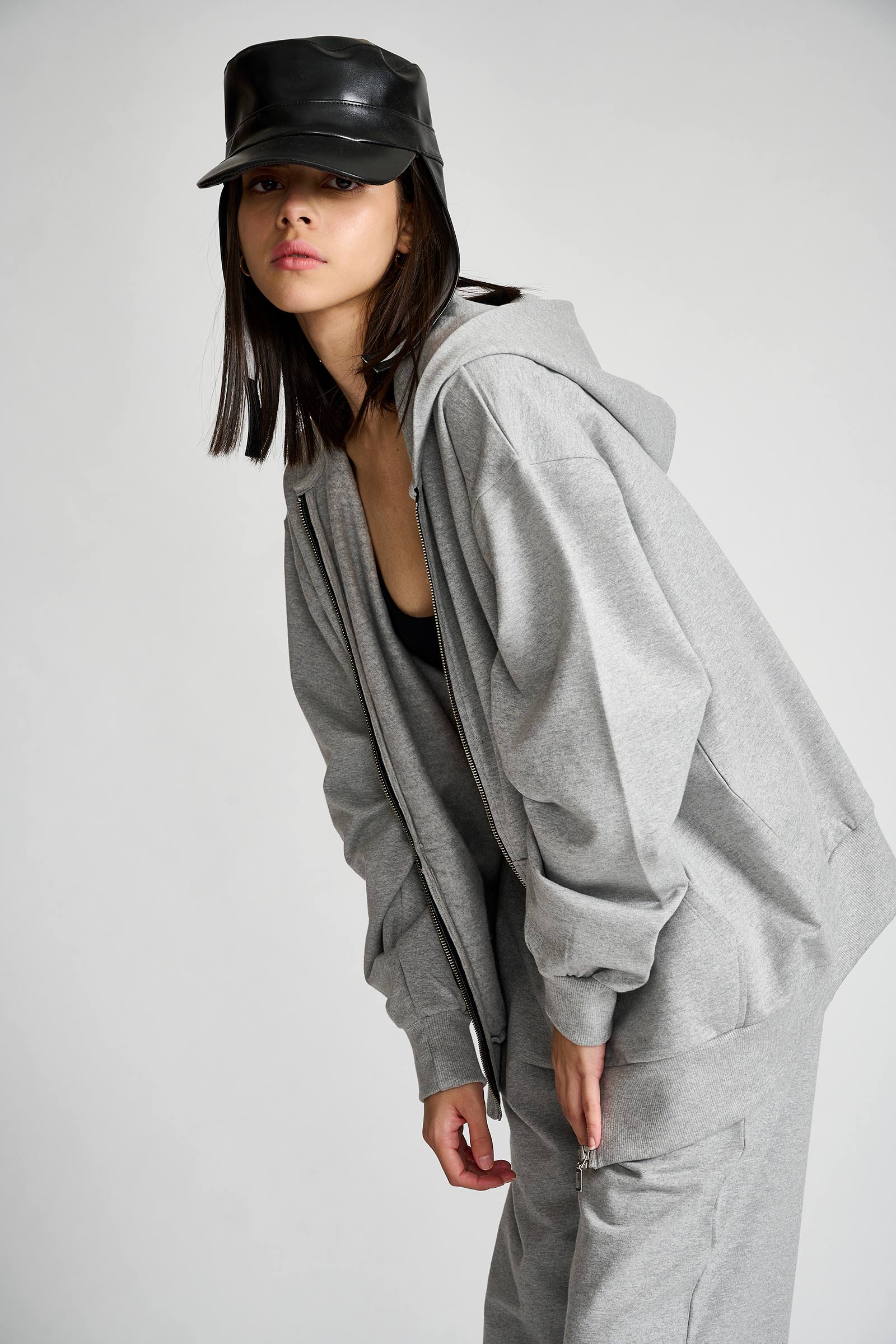 Smokey Grey Melange Zipper - Image 4