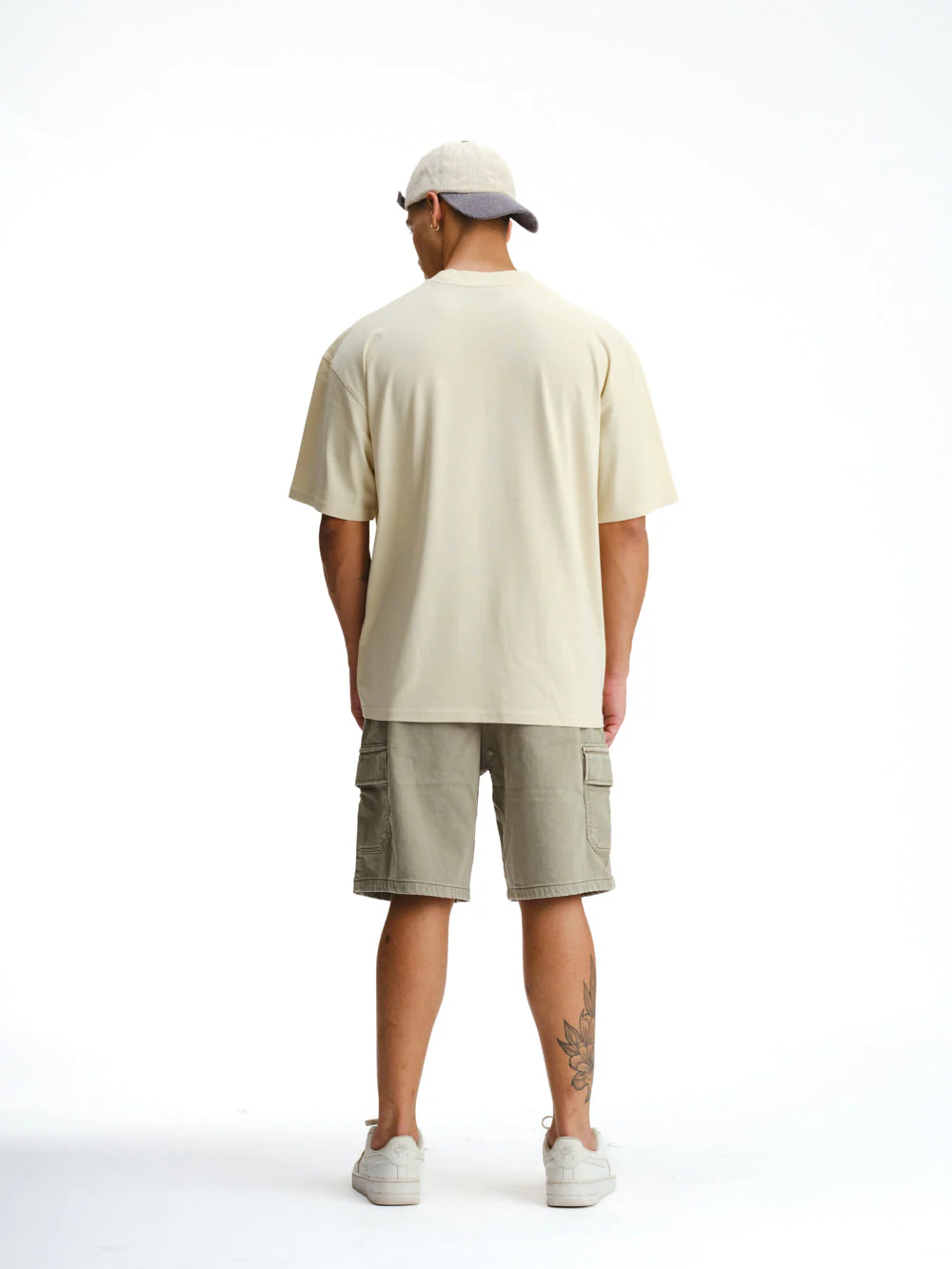 Solid Off White Soft Jersey Oversized T-shirt - Image 5