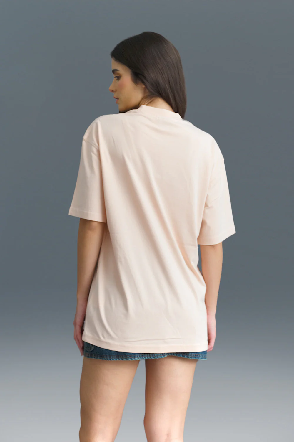 Solid Pastel Pink Soft Jersey Oversized T-shirt - Image 6