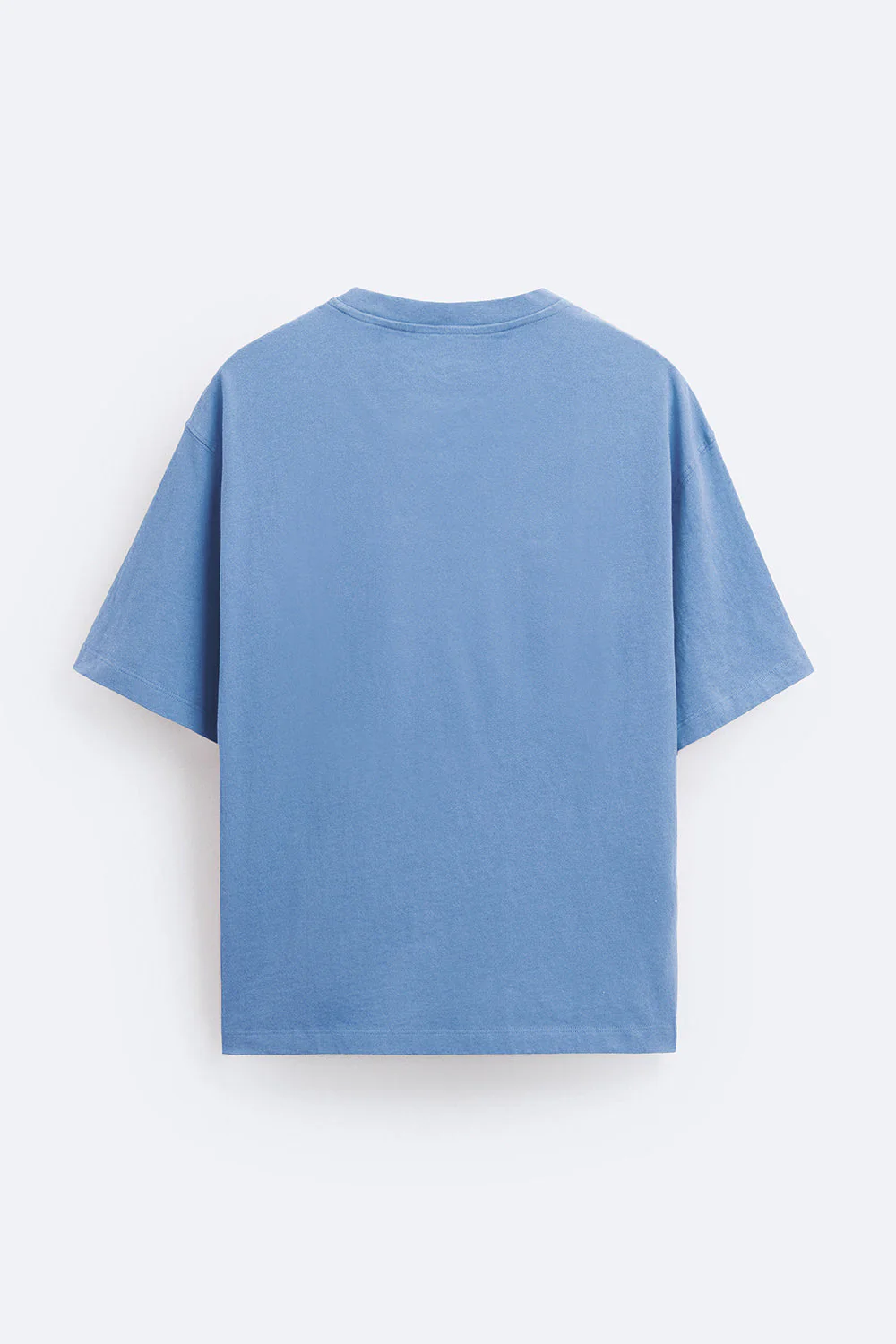 Solid Periwinkle Soft Jersey Oversized T-shirt - Image 11