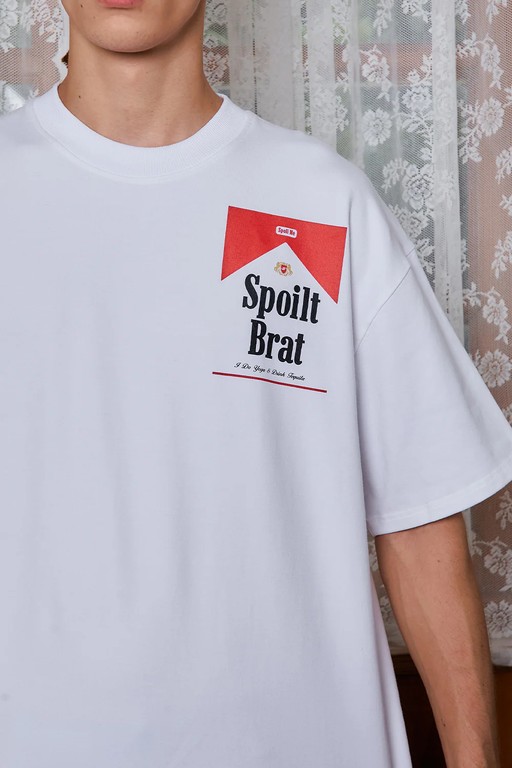 Spoilt Brat White Oversized T-shirt - Image 3
