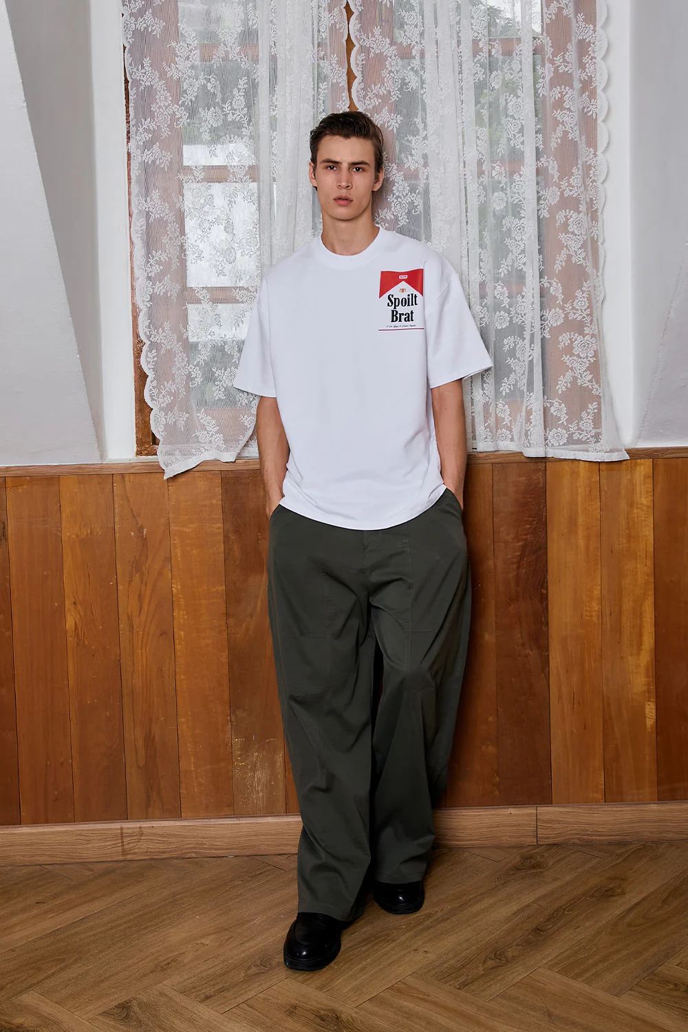 Spoilt Brat White Oversized T-shirt - Image 4