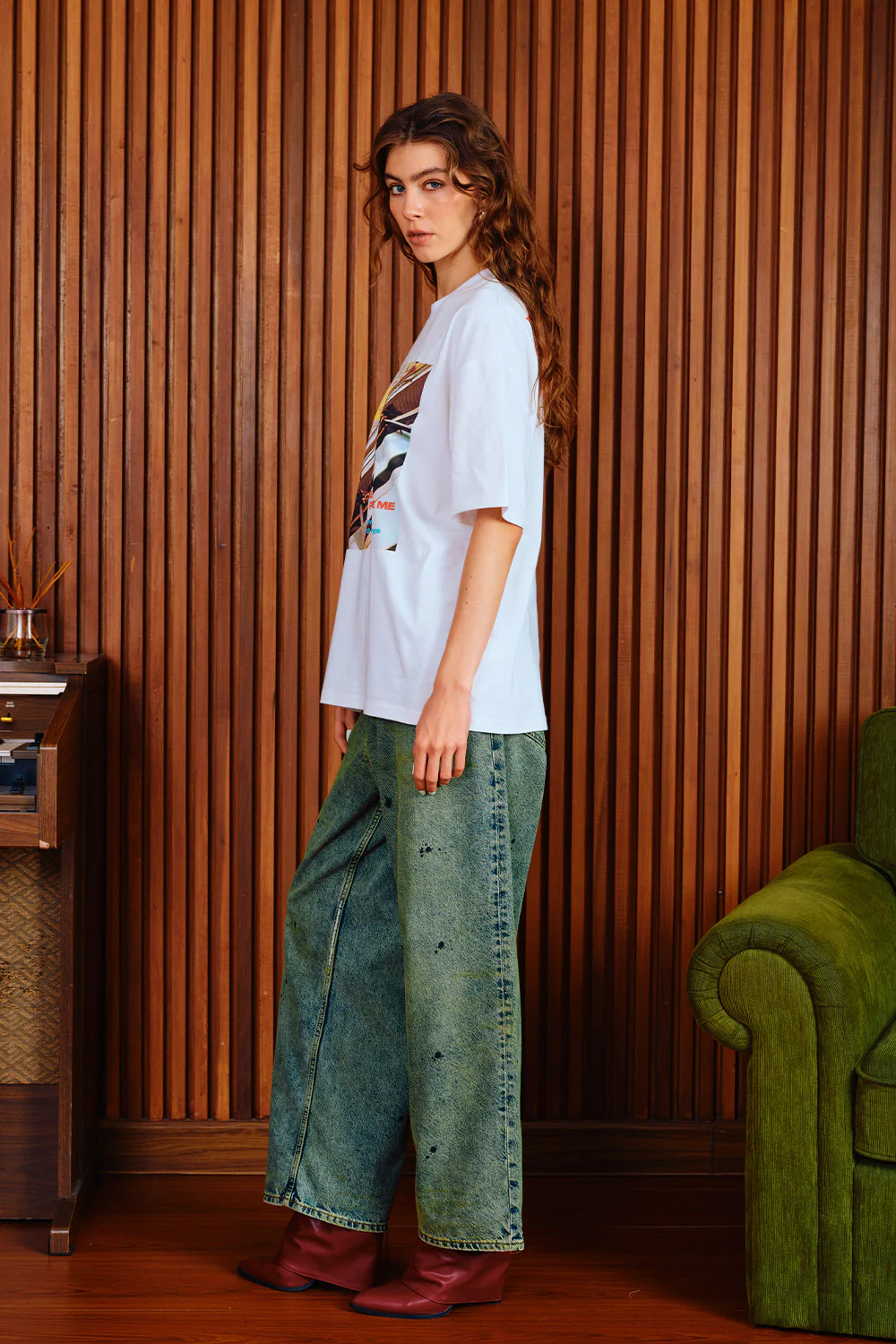 Stairway to Please Oversized T-shirt - Image 3