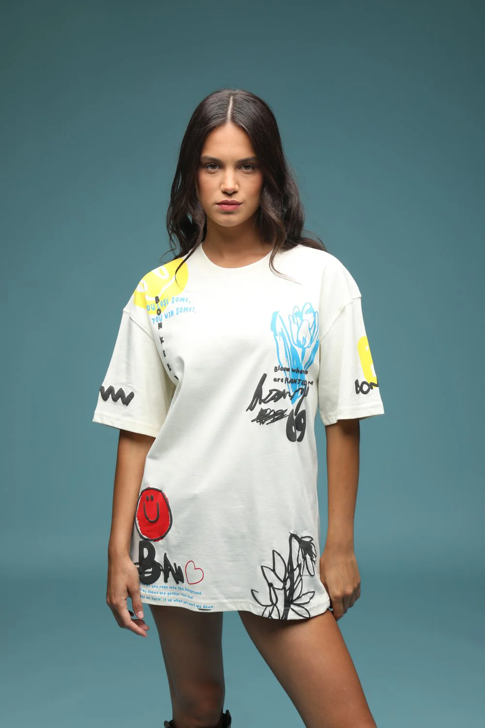Stay Real Oversized T-shirt - Image 9