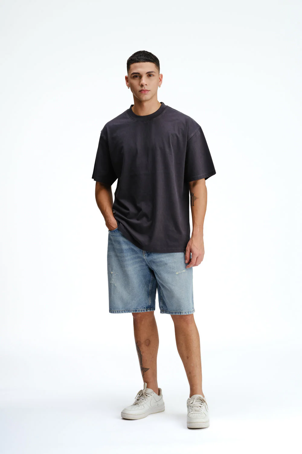 Stone Grey Heavyweight Faded T-shirt - Image 6