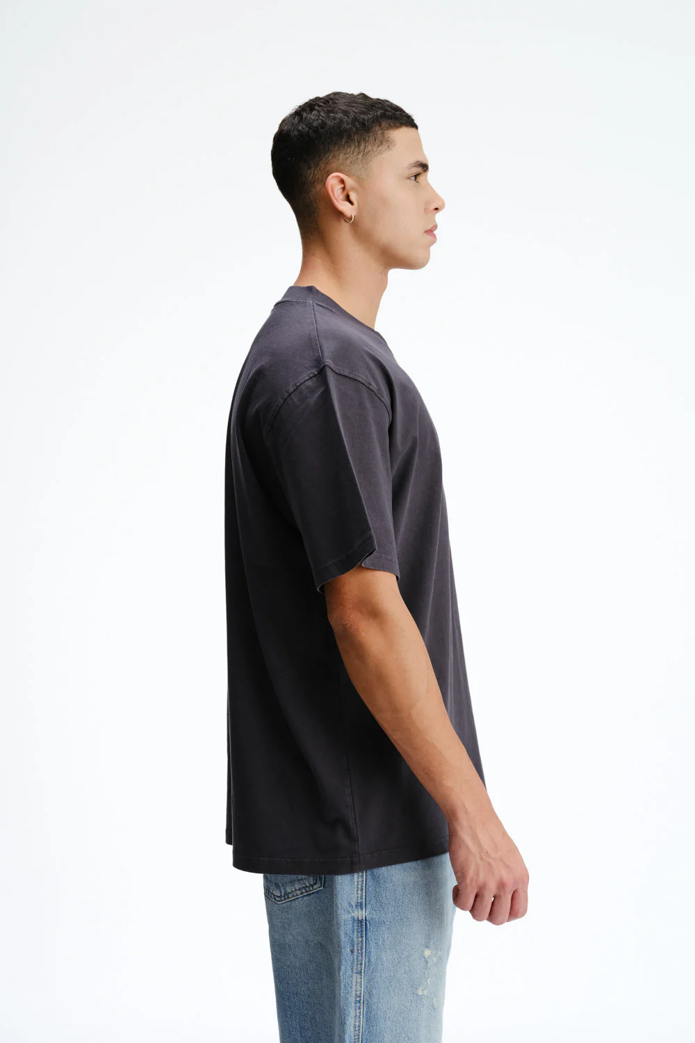 Stone Grey Heavyweight Faded T-shirt - Image 7