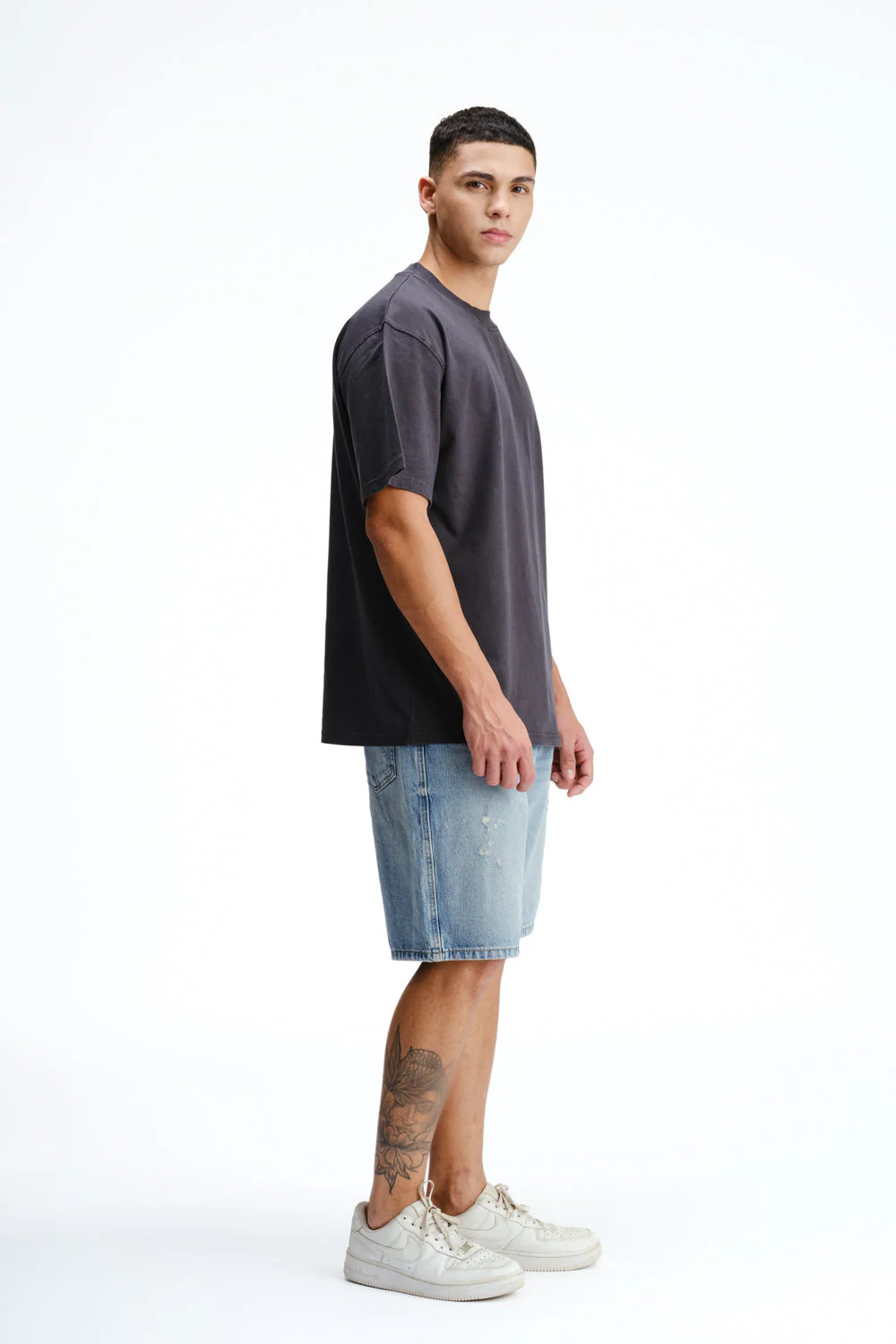 Stone Grey Heavyweight Faded T-shirt - Image 8
