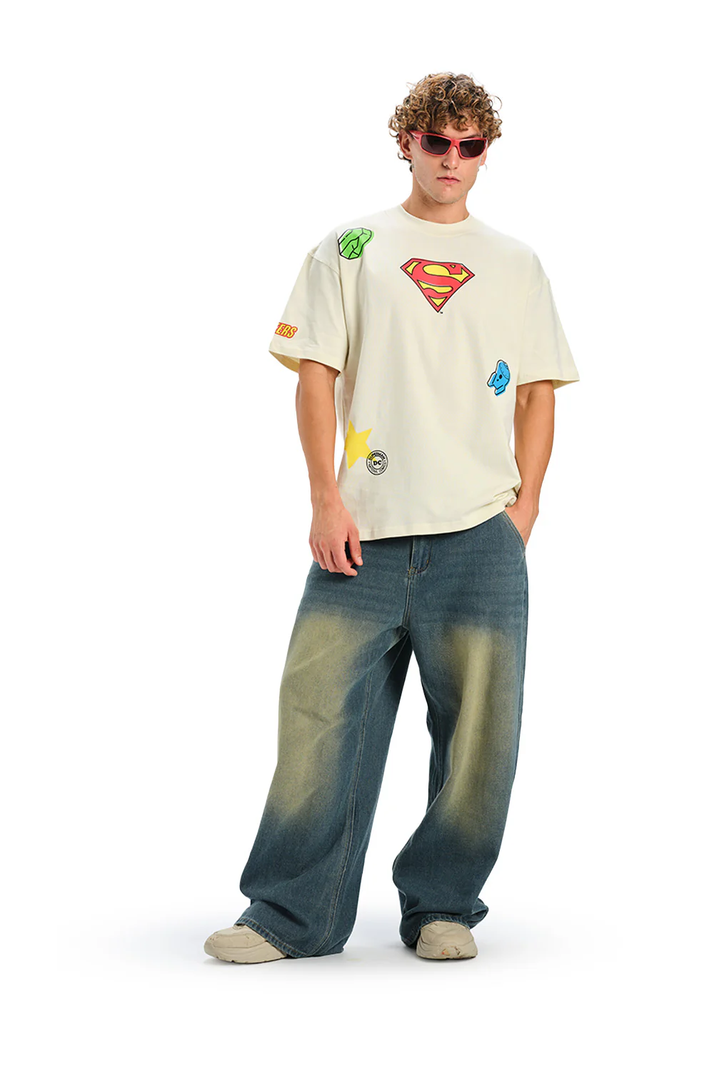 Superman Retro Comic Oversized T-shirt - Image 2