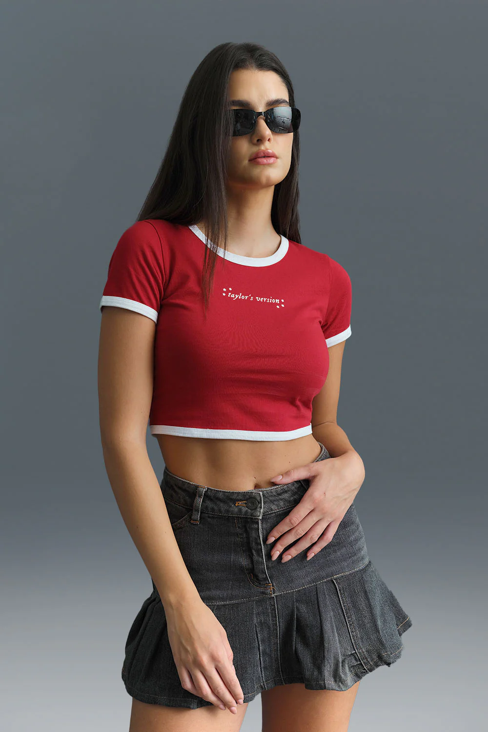 Taylor Version Ringer Crop Top - Image 2