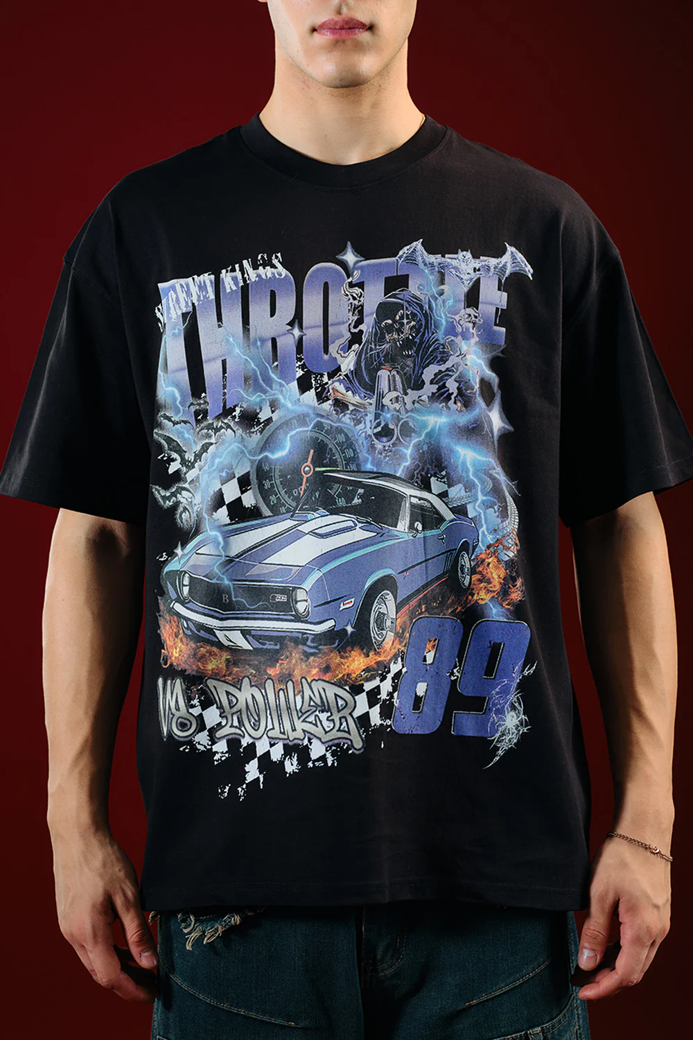 Throttle 89 Oversized T-shirt - Image 4