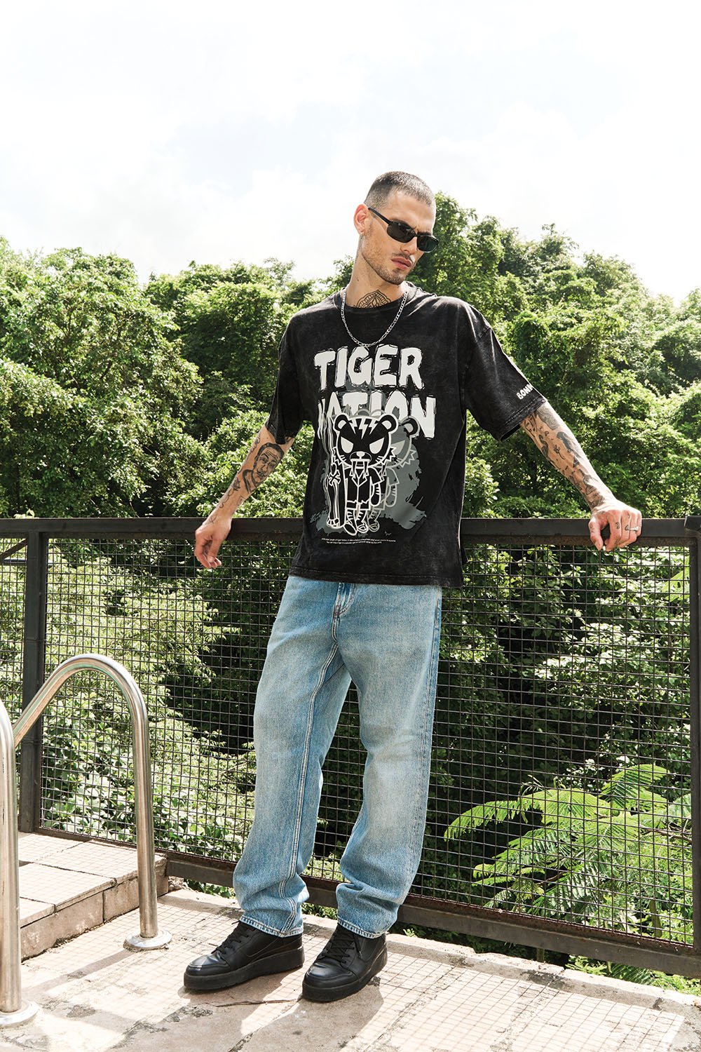 Tiger Nation Faded Oversized T-shirt
